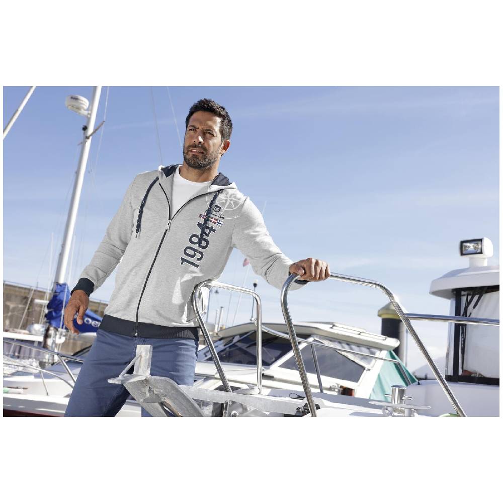 Jan Vanderstorm Sweatjacke EGINHARD silbergrau melange 50% Rabatt mit kostenlosem Versand