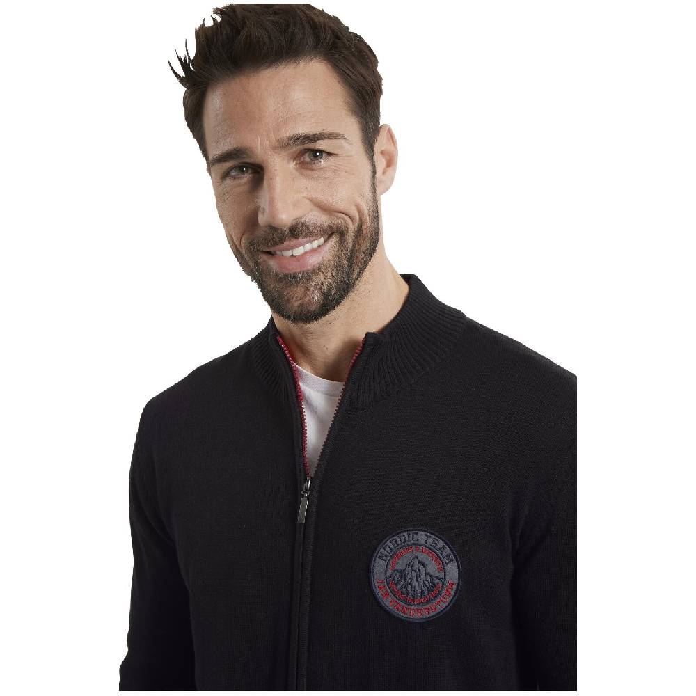 Jan Vanderstorm Strickjacke HEMMING schwarz Clearance-Verkauf