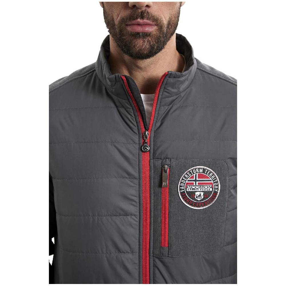 Jan Vanderstorm Steppjacke ALFSIGR dunkelgrau Kostenloser Versand international