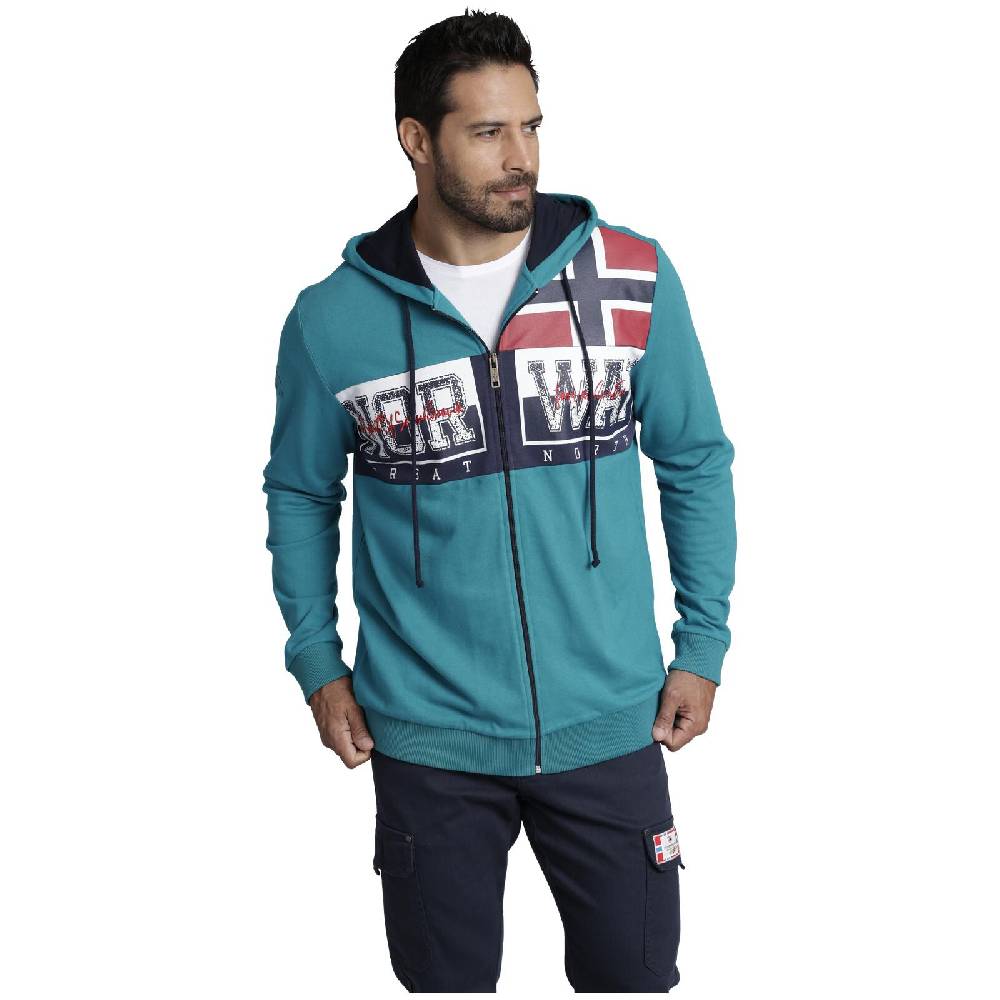Jan Vanderstorm Sweatjacke ABBE petrol Begrenzt auf 3 Tage