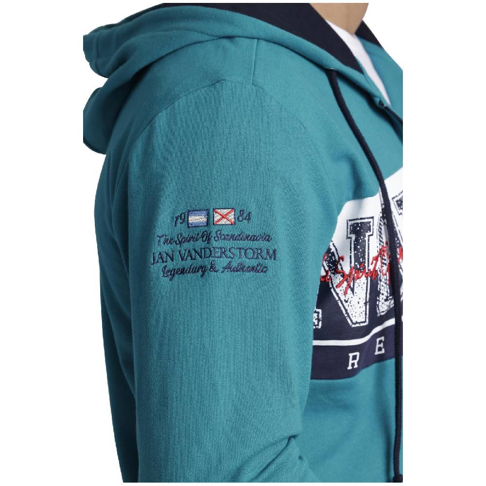 Jan Vanderstorm Sweatjacke ABBE petrol Begrenzt auf 3 Tage