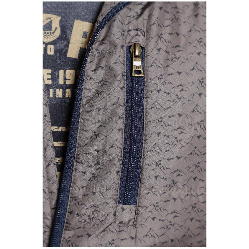 Jan Vanderstorm Steppweste HJALTE beige bedruckt Black Friday Preise