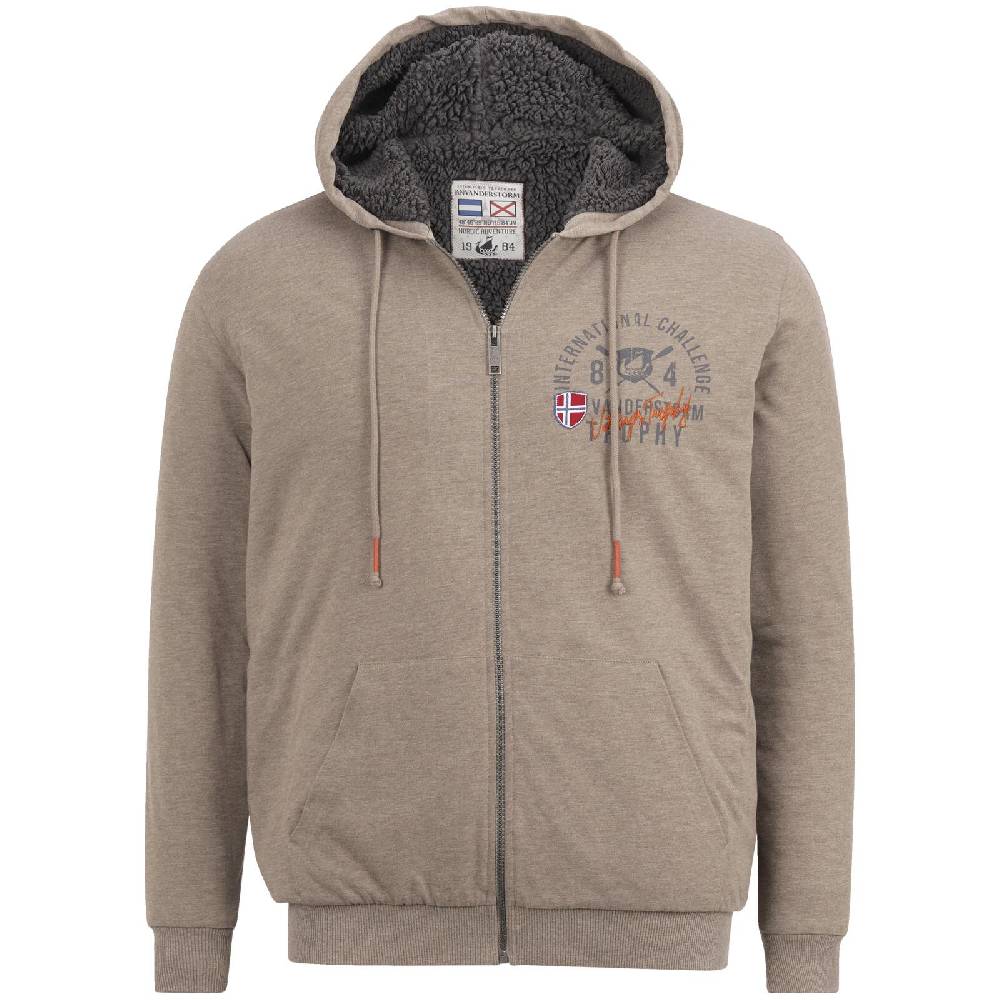 Jan Vanderstorm Sweatjacke THORSTENO beige melange Fabrikpreis