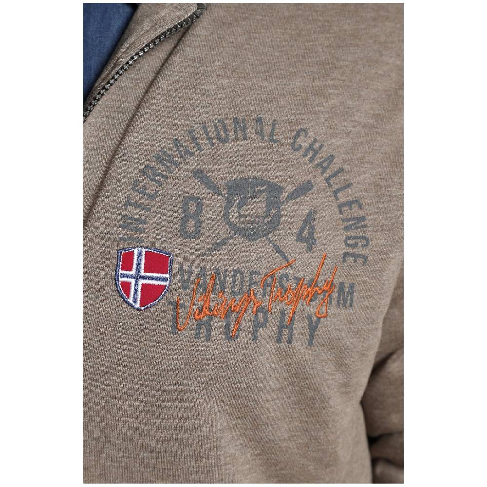 Jan Vanderstorm Sweatjacke THORSTENO beige melange Fabrikpreis