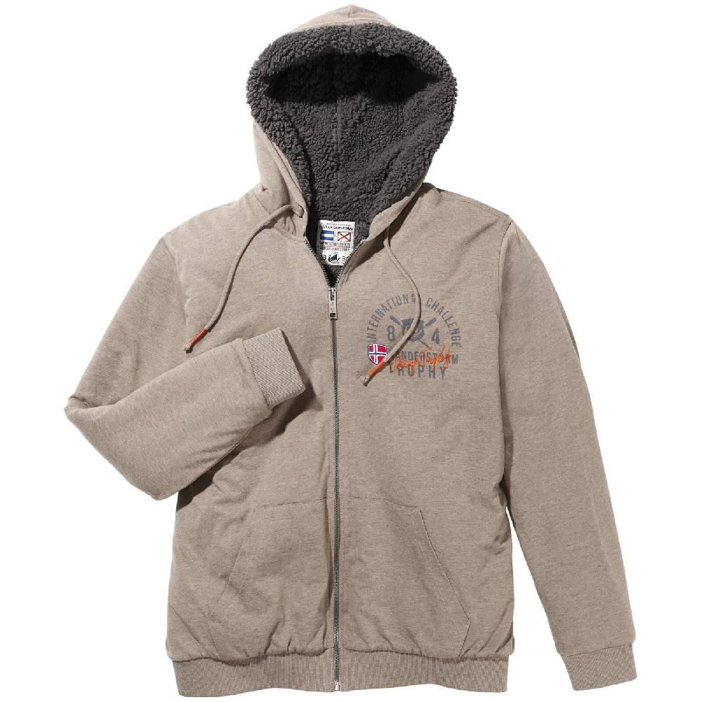 Jan Vanderstorm Sweatjacke THORSTENO beige melange Fabrikpreis