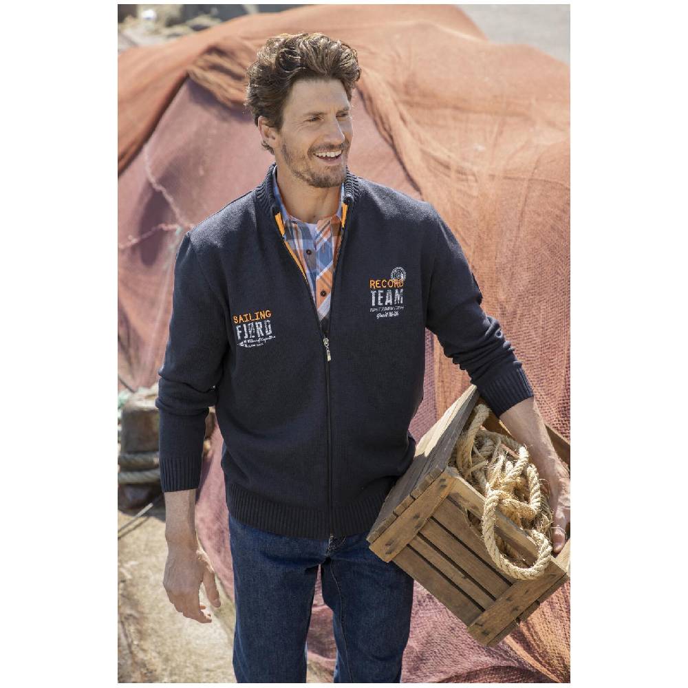Jan Vanderstorm Strickjacke SVEND dunkelblau Rabatt