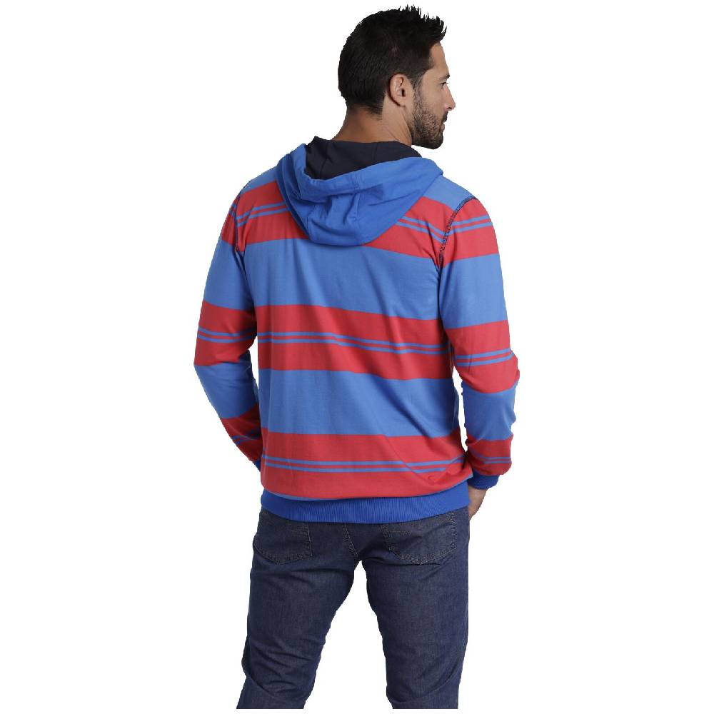 Jan Vanderstorm Sweatjacke WISHART rot blau gestreift Versandkostenfrei
