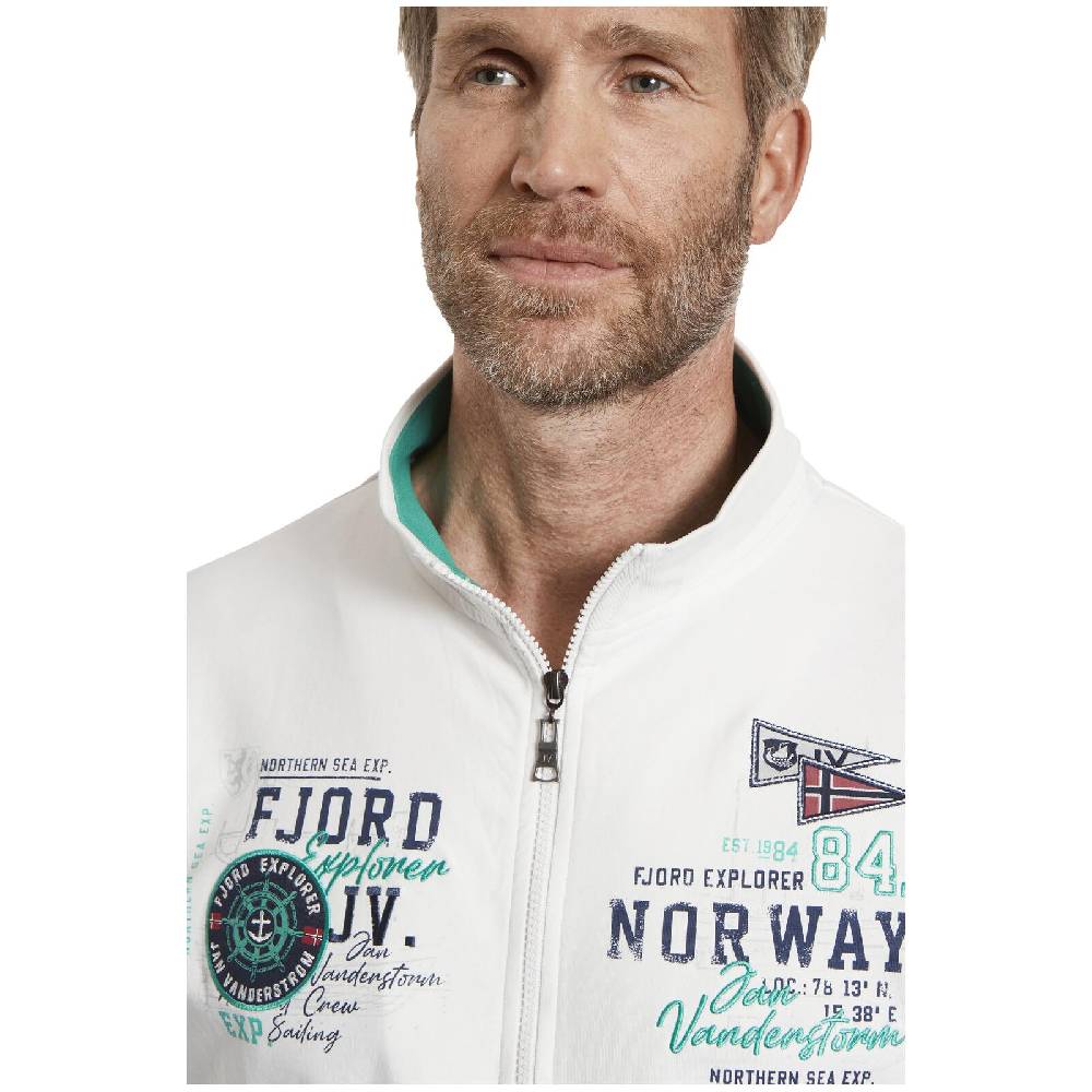 Jan Vanderstorm Sweatjacke BARUK wollweiß Flash Sale