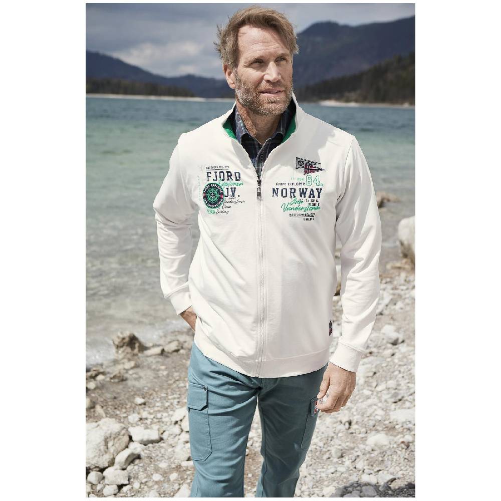 Jan Vanderstorm Sweatjacke BARUK wollweiß Flash Sale