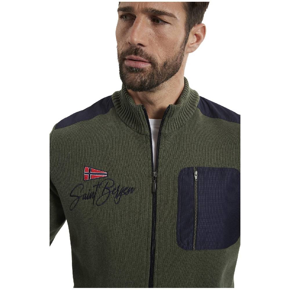 Jan Vanderstorm Strickjacke ABBO oliv Exklusivangebot
