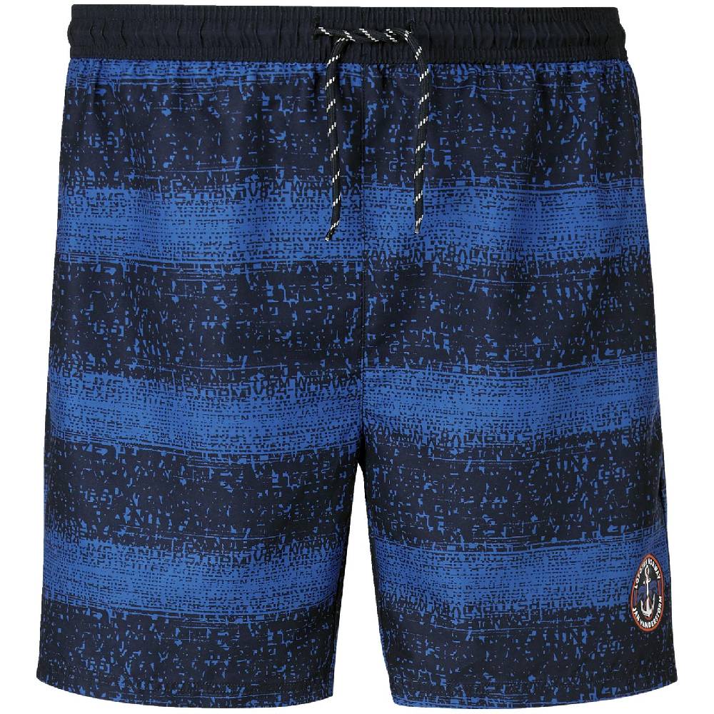 Jan Vanderstorm Badeshorts SEMION dunkelblau gemustert Top Angebot