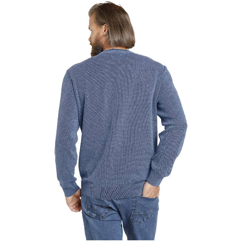 Jan Vanderstorm Pullover KEIMO blau melange Fabrik Onlineshop