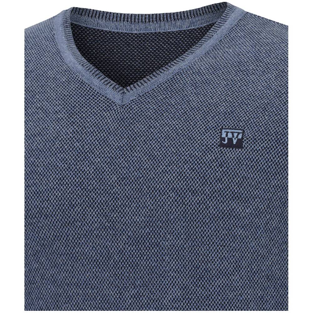 Jan Vanderstorm Pullover KEIMO blau melange Fabrik Onlineshop