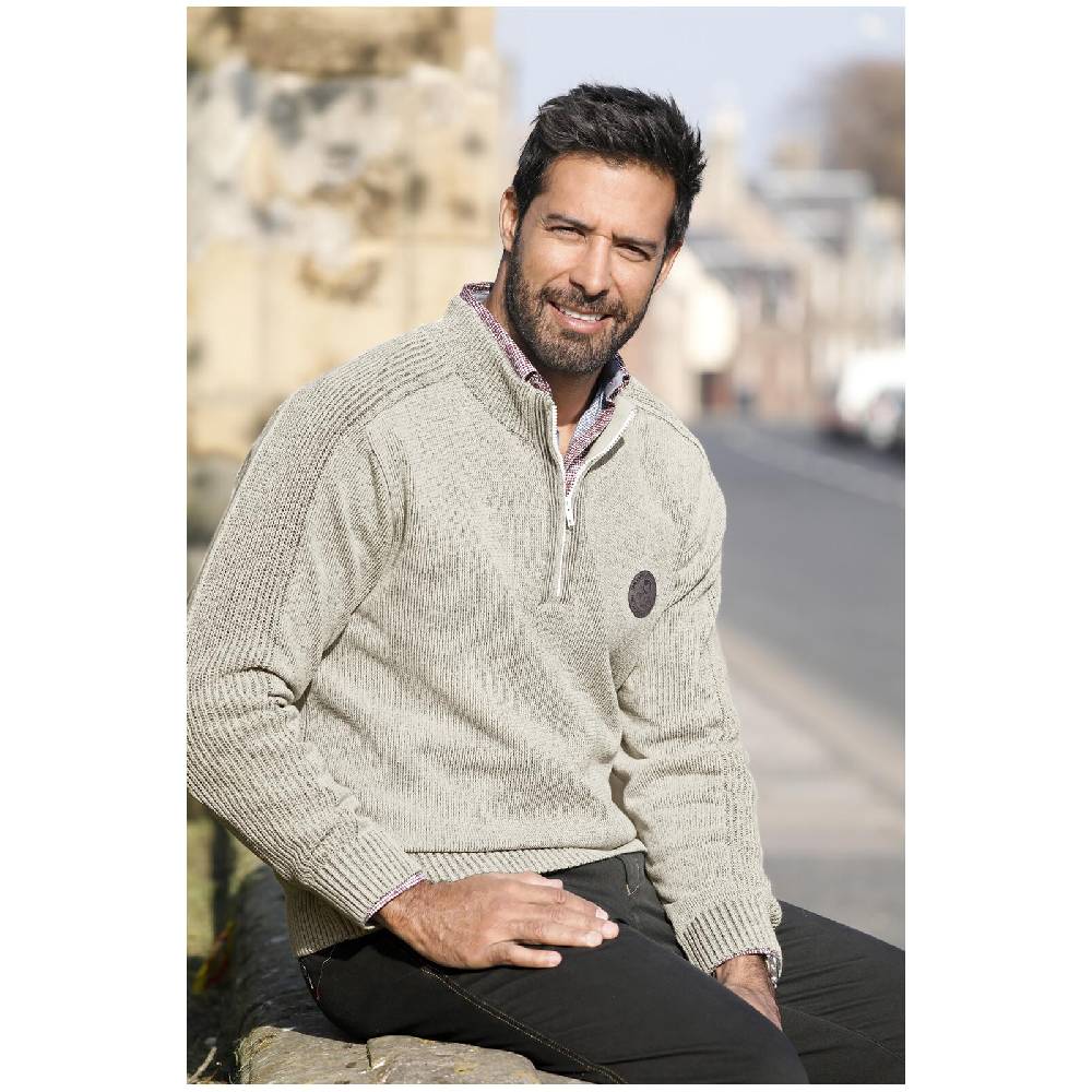 Jan Vanderstorm Pullover BENJAS beige melange Versandkostenfrei