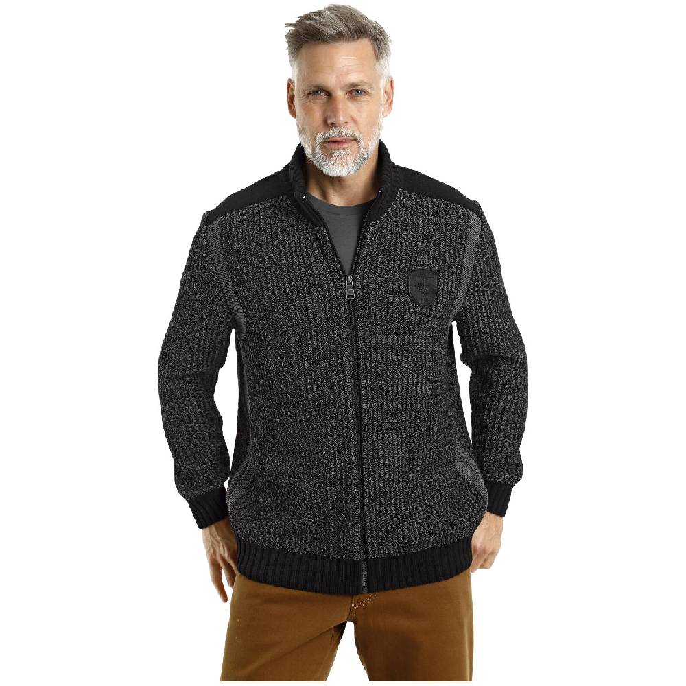 Jan Vanderstorm Strickjacke HALSTEN schwarz Flash Sale