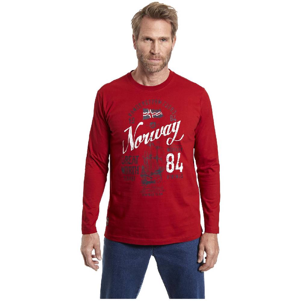 Jan Vanderstorm Langarmshirt NIELSON rot Preisnachlass