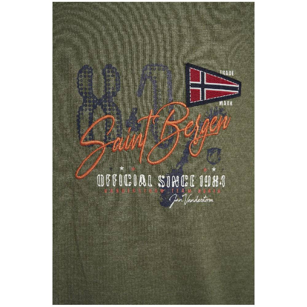 Jan Vanderstorm Sweatshirt THORBEN khaki melange Saisonschlussverkauf