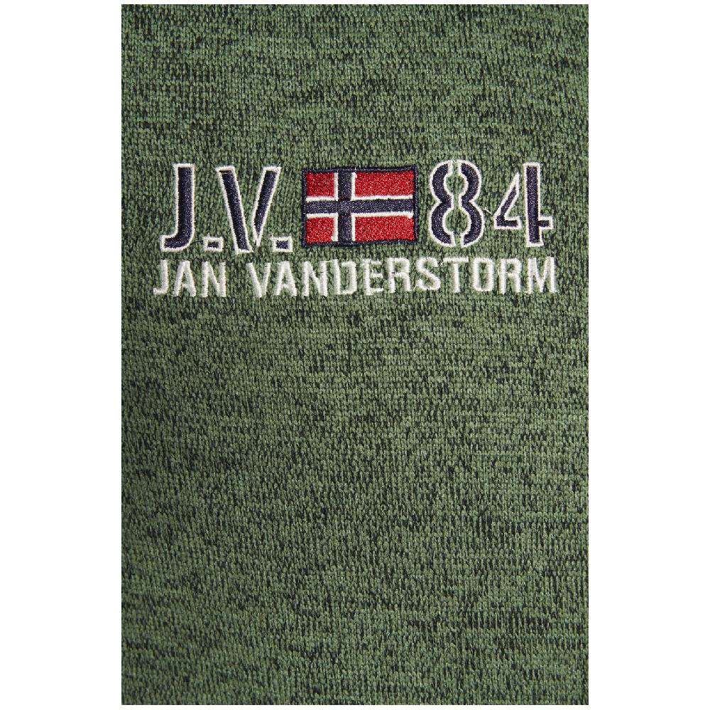 Jan Vanderstorm Fleecejacke ASVA grün melange Weihnachtsangebot