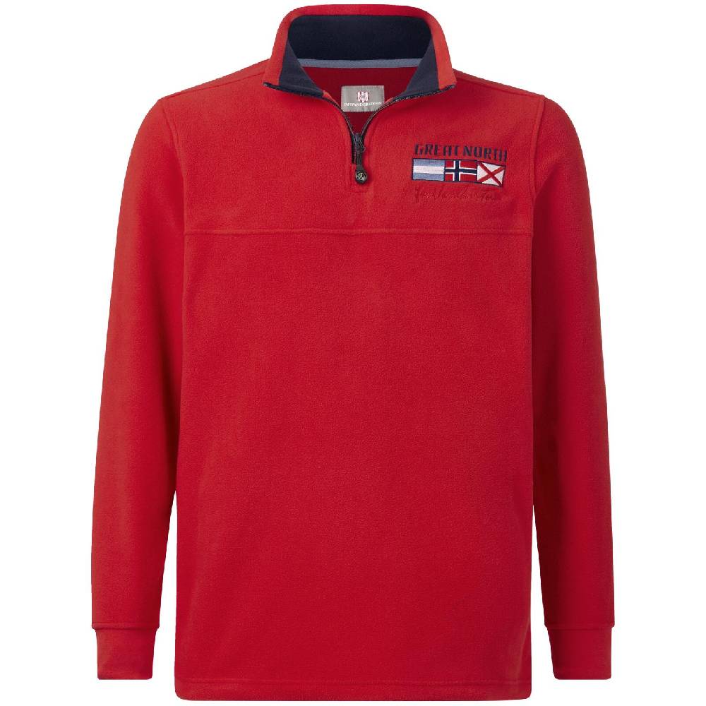 Jan Vanderstorm Fleece-Sweatshirt SIETSE rot Muttertagsangebot