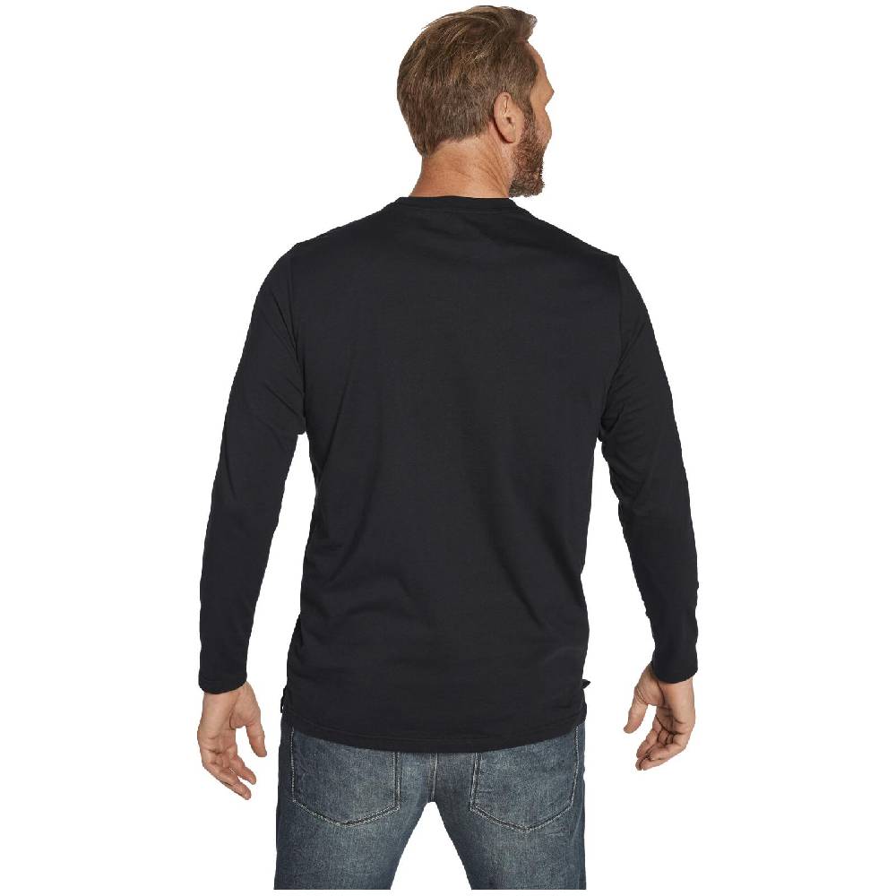 Jan Vanderstorm Langarmshirt REEVERT schwarz bedruckt Valentinstagsangebot