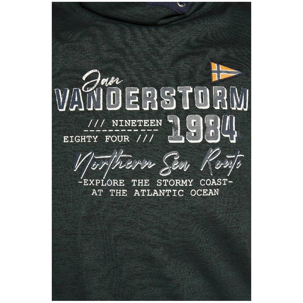 Jan Vanderstorm Sweatshirt SVERRE dunkelgrün melange Jubiläumsangebot