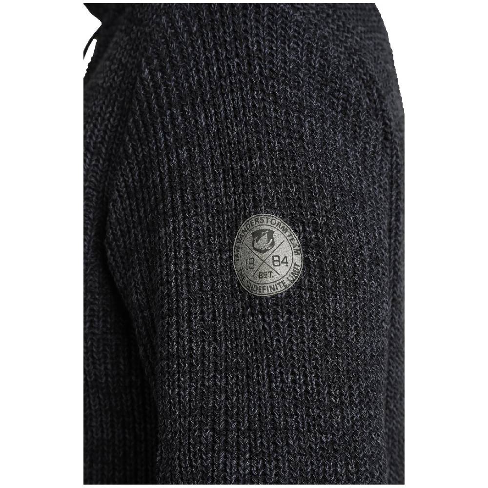 Jan Vanderstorm Pullover DUMENI schwarz melange Black Friday Preise
