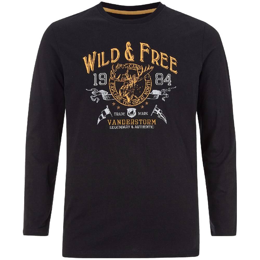 Jan Vanderstorm Langarmshirt STAAF schwarz zollfrei