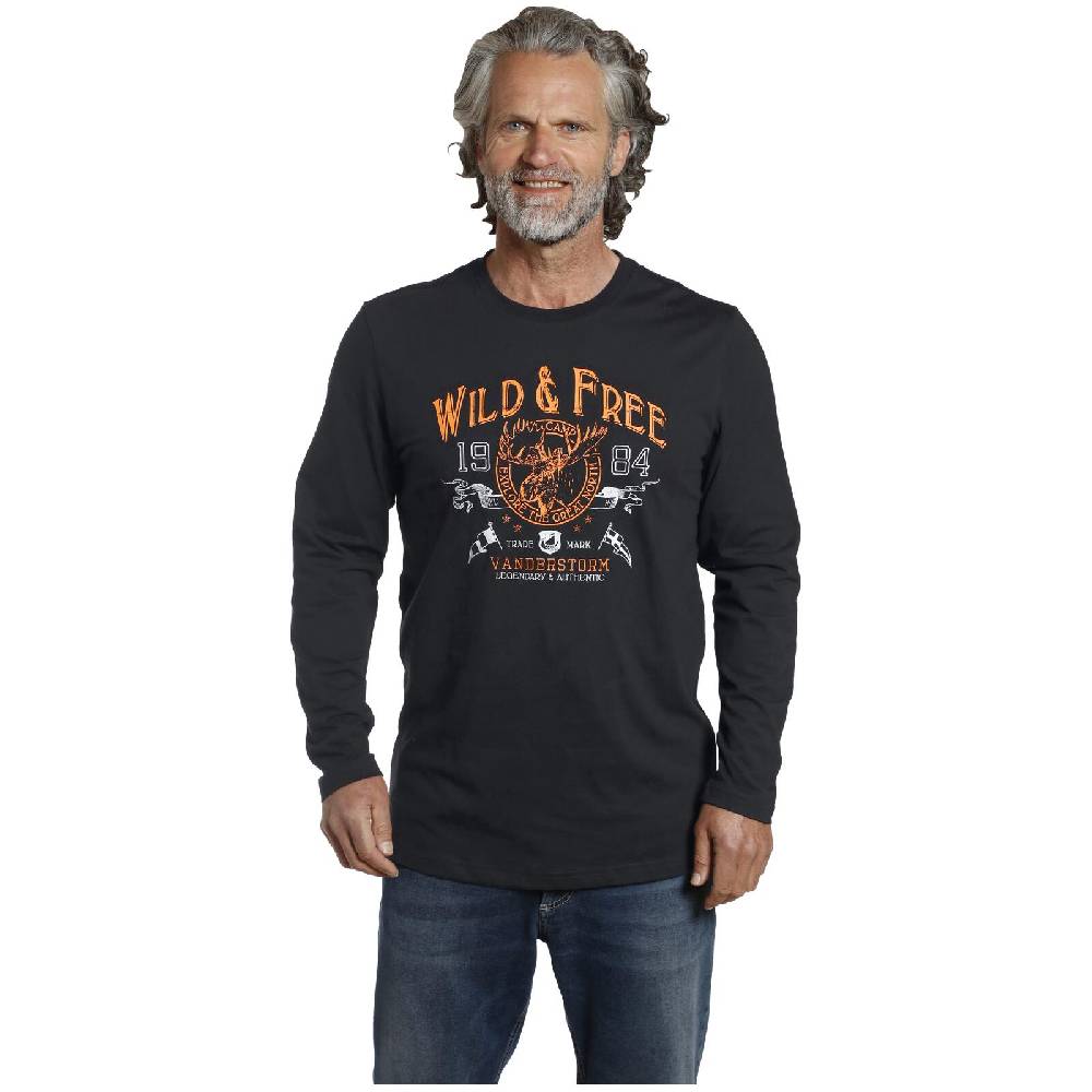 Jan Vanderstorm Langarmshirt STAAF schwarz zollfrei