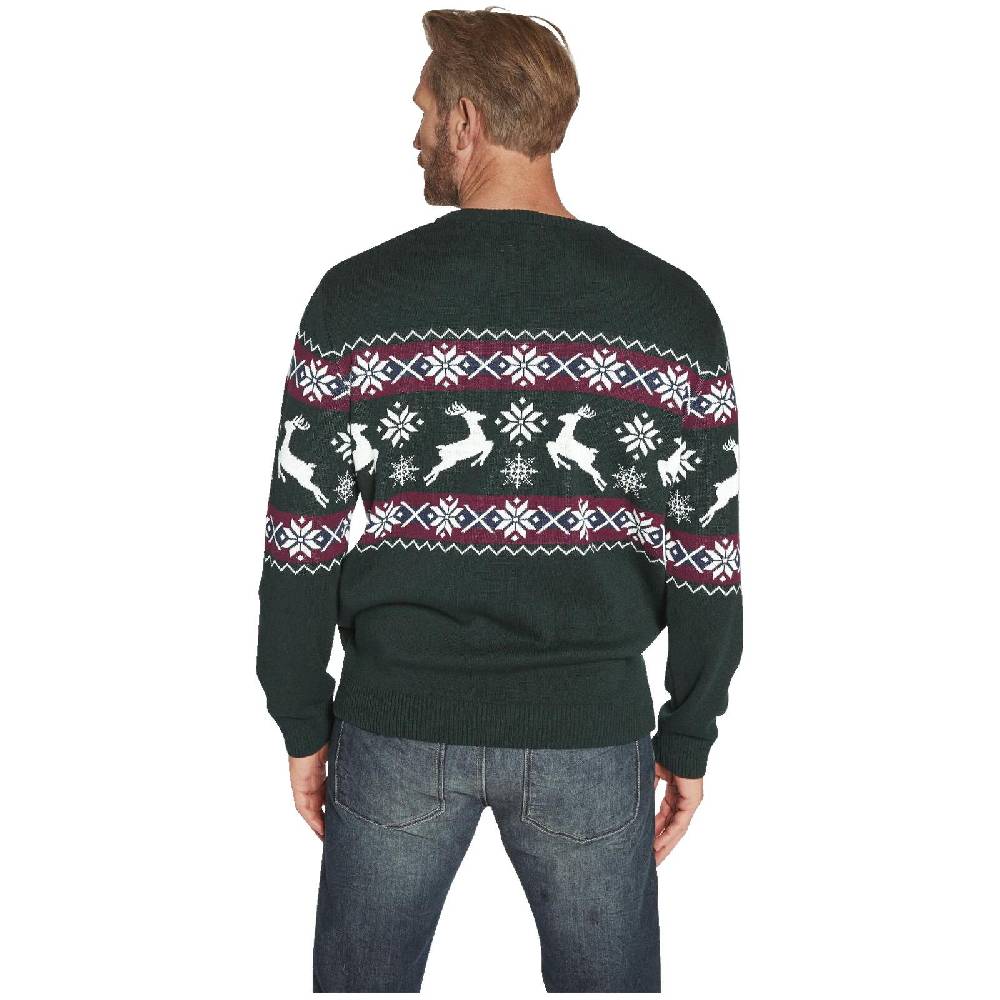 Jan Vanderstorm Pullover TORE grün gemustert Rabatte dieses Monats