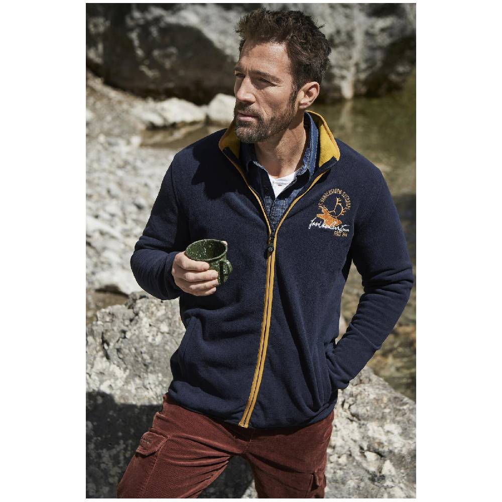 Jan Vanderstorm Fleecejacke HALLVAR dunkelblau Outlet