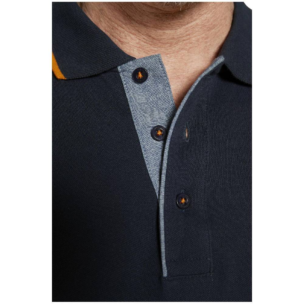 Jan Vanderstorm Langarm-Poloshirt LOKI dunkelblau Hotsell