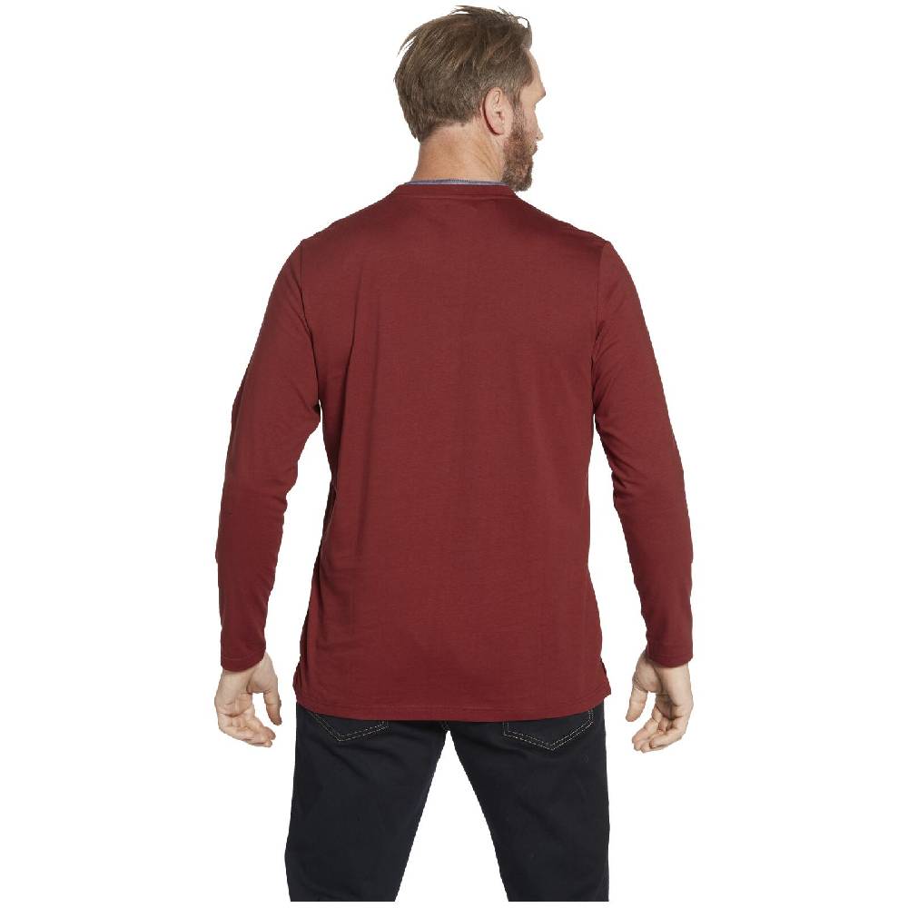 Jan Vanderstorm Langarmshirt NICIAS dunkelrot Fabrikverkauf