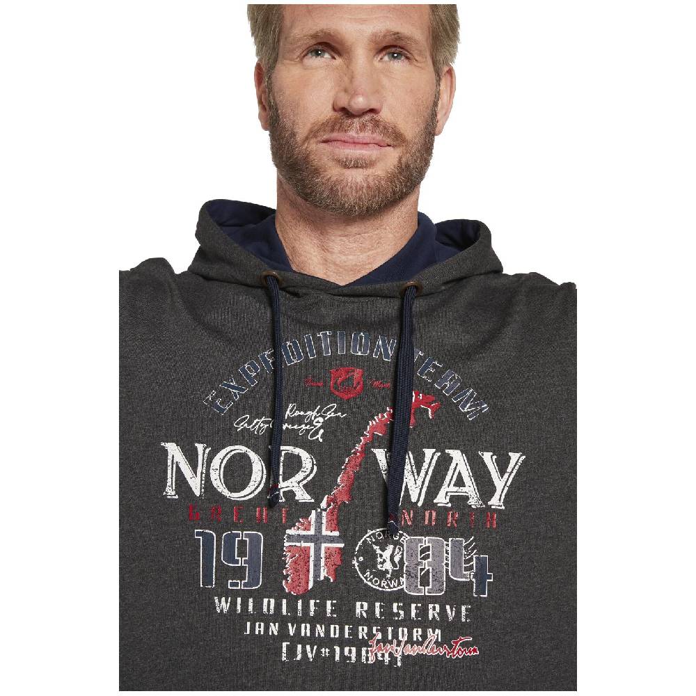 Jan Vanderstorm Sweatshirt HINRICUS dunkelgrau melange Meist gekauft