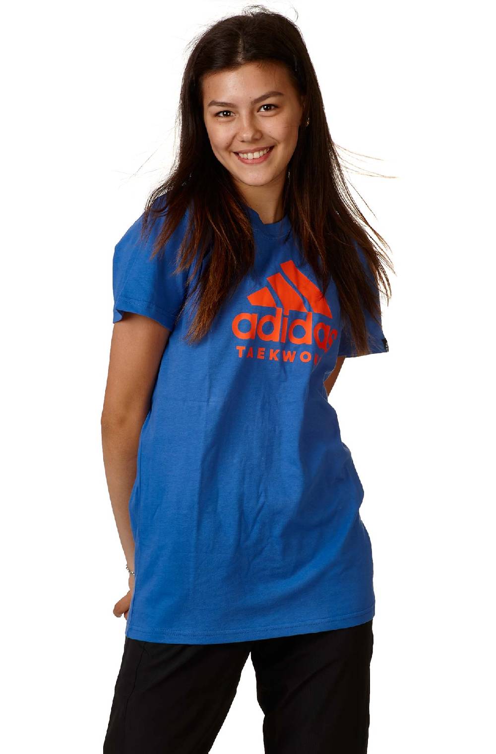 Ju Sports adidas Community line T-Shirt Taekwondo "Performance" blue/orange, ADICTTKD Kostenlose Rückgabe