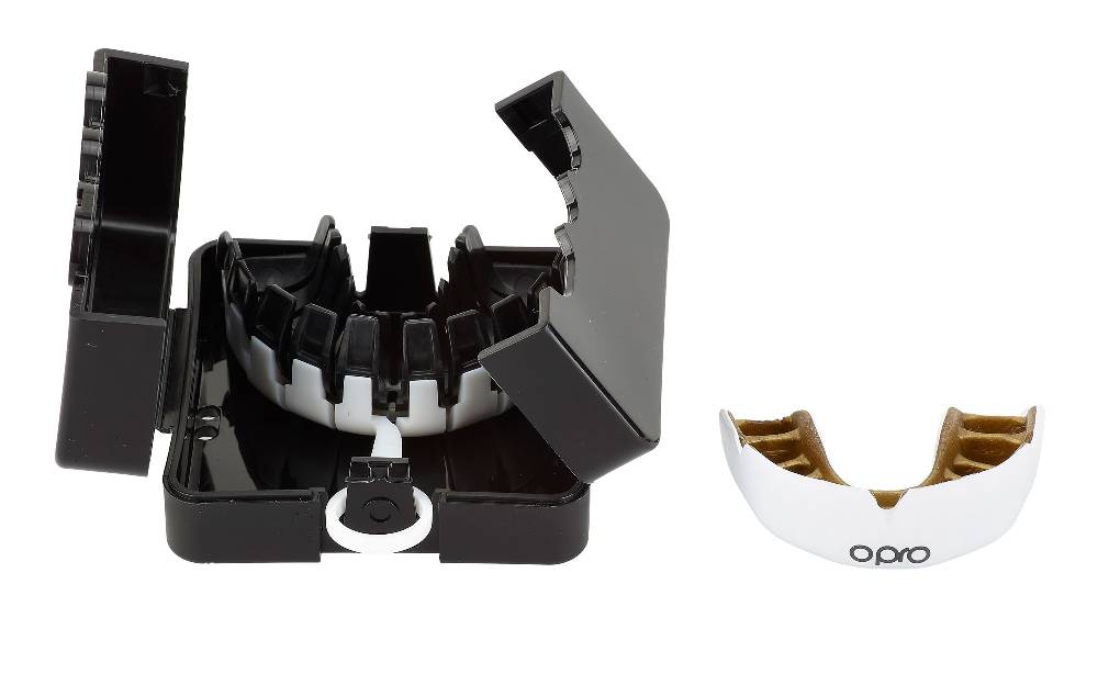 Ju Sports OPRO Zahnschutz PowerFit White/Gold Begrenztes Angebot