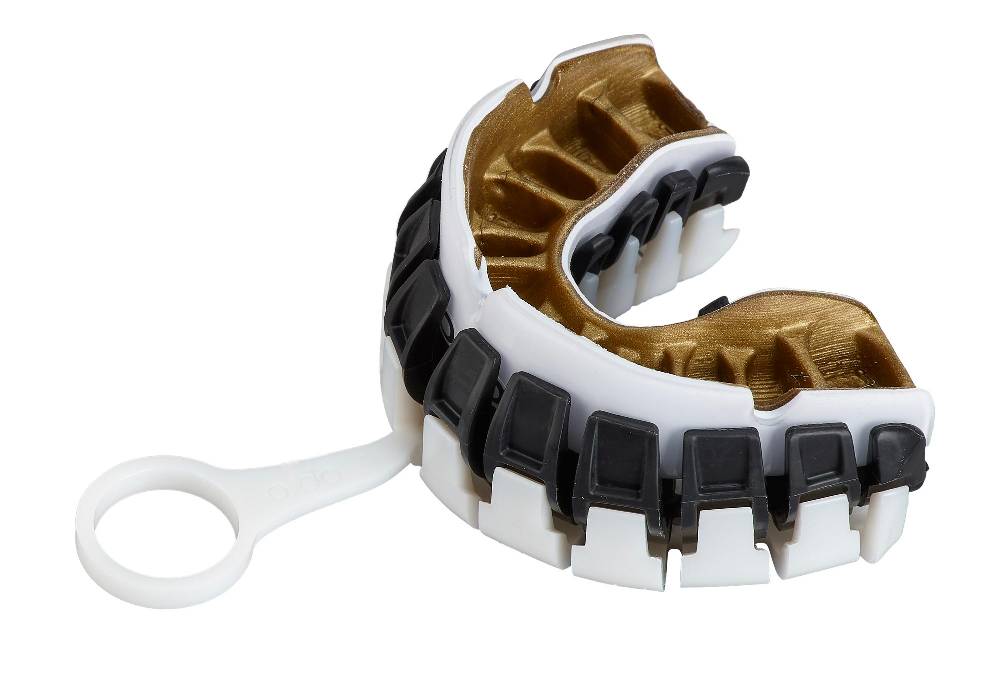Ju Sports OPRO Zahnschutz PowerFit White/Gold Begrenztes Angebot