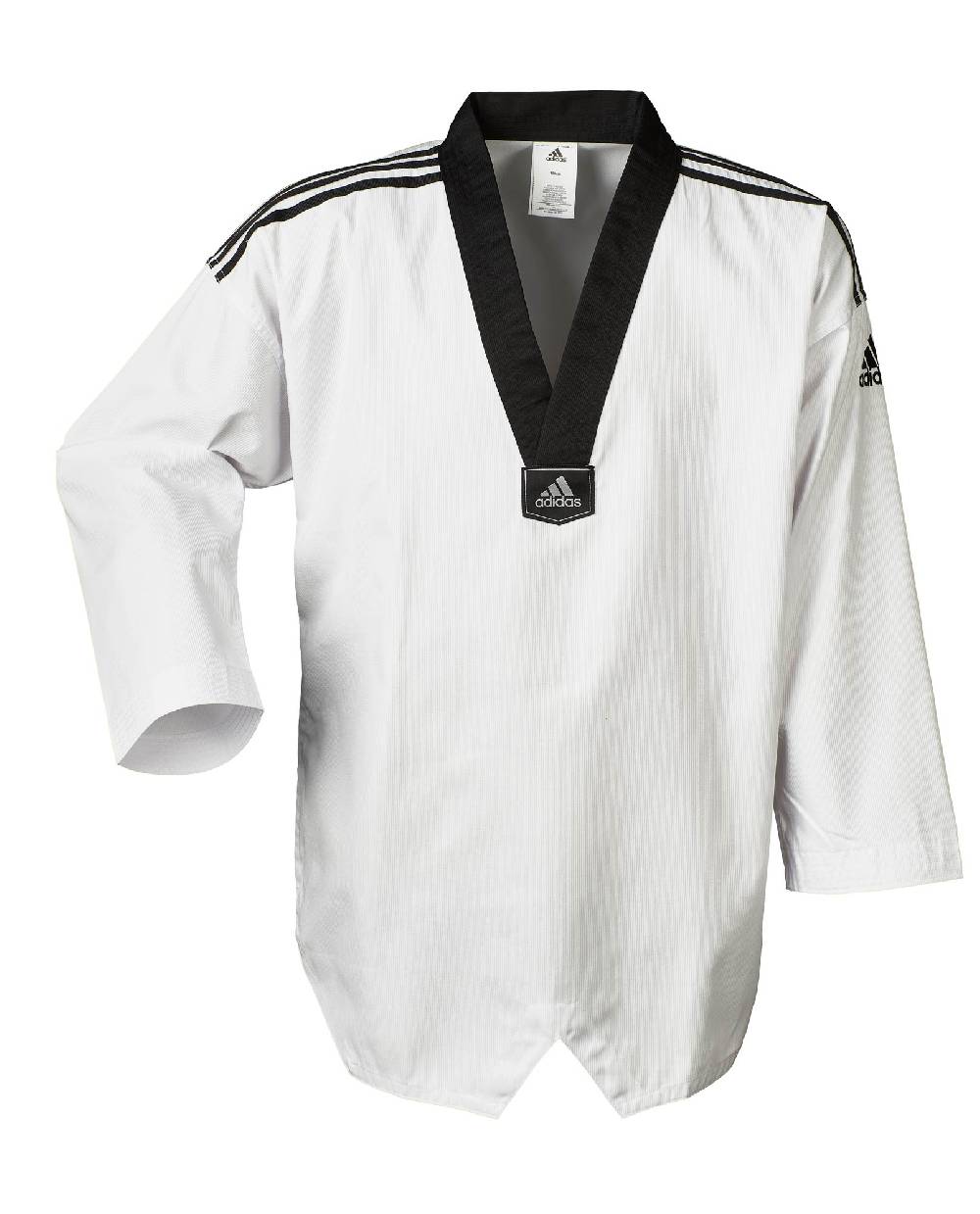 Ju Sports adidas Taekwondoanzug, Adi Club 3 stripes, schwarzes Revers, ADITCB02 Kostenlose Rückgabe