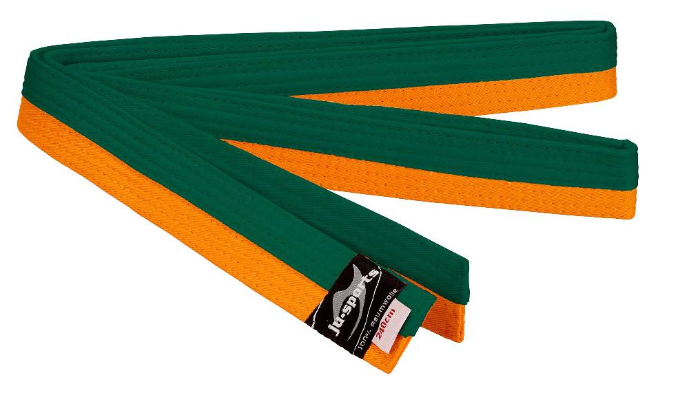 Ju Sports Budogürtel orange/grün (halb/halb) Bis zu 55% Rabatt