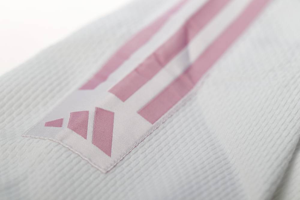 Ju Sports adidas Judo-Anzug Club weiß/pinke Streifen, J350 Neueste Mode
