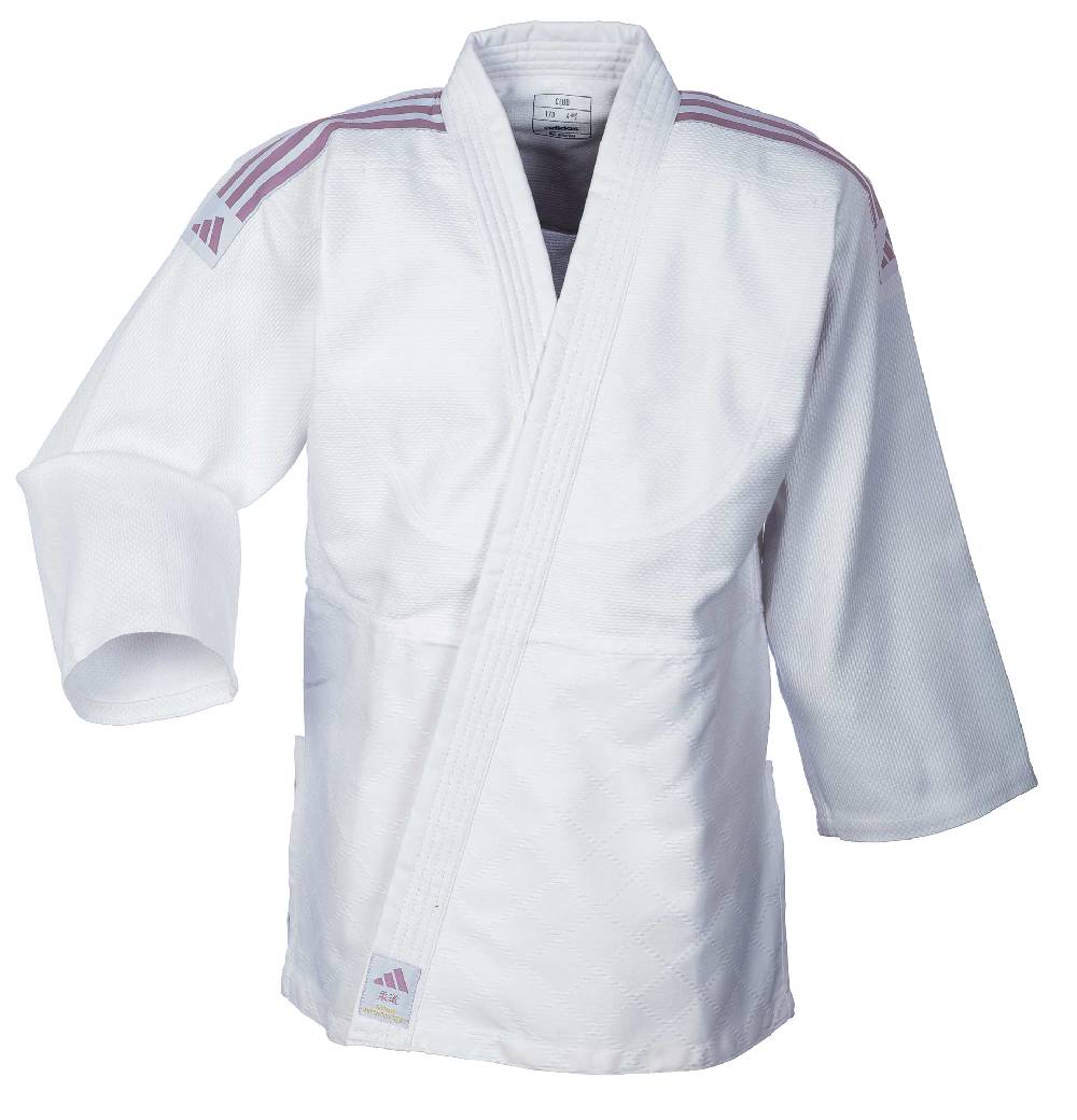 Ju Sports adidas Judo-Anzug Club weiß/pinke Streifen, J350 Neueste Mode
