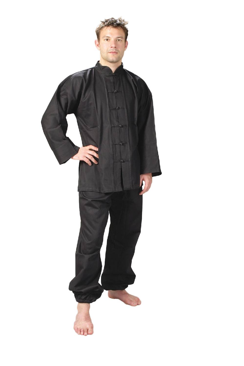 Ju Sports Kung Fu Anzug schwarz, Cotton Tägliche Deals