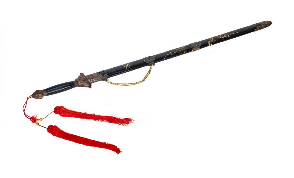 Ju Sports Tai Chi Schwert 100 cm Holzscheide schwarz Saisonale Angebote
