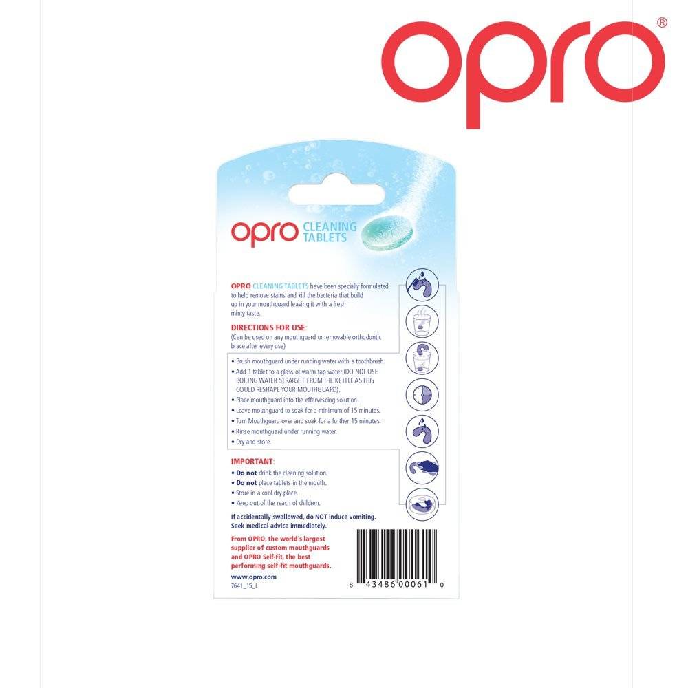 Ju Sports OPRO Reinigungstabletten für Zahnschützer, 20 Stück "Fresh Mint" Riesige Ersparnisse