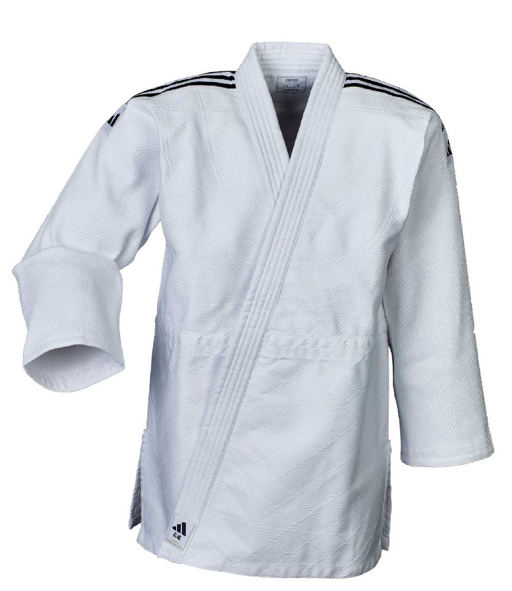 Ju Sports adidas Judo-Anzug Contest weiß/schwarze Streifen, J650 Super Sparpreis
