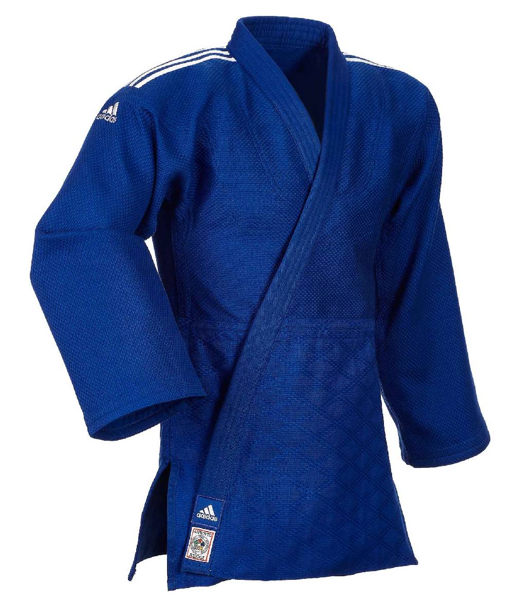 Ju Sports adidas Judoanzug CHAMPION II IJF slim cut, blau/weiße Streifen, JIJFBS Preisnachlass