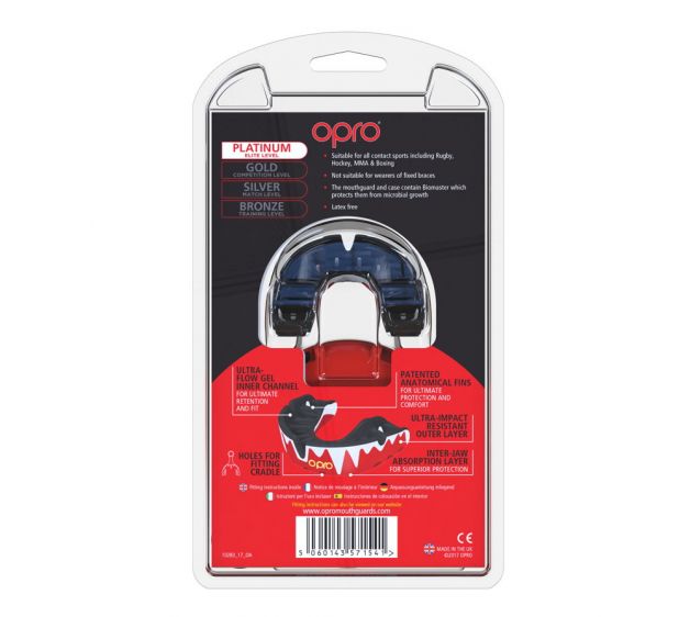 Ju Sports OPRO Zahnschutz Platinum Senior "Fangz" red Exklusivangebot