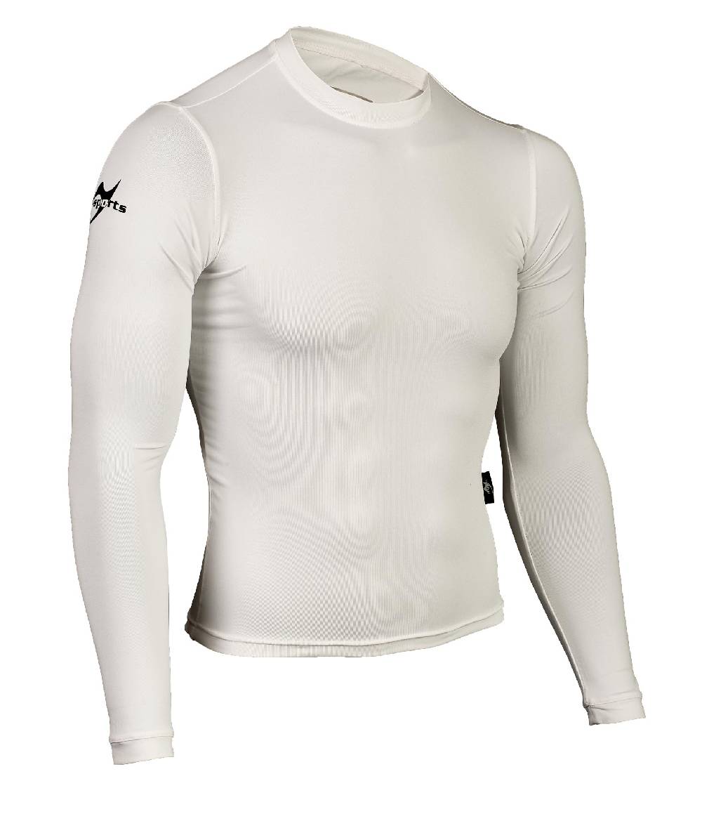 Ju Sports Compression Shirt langarm weiß