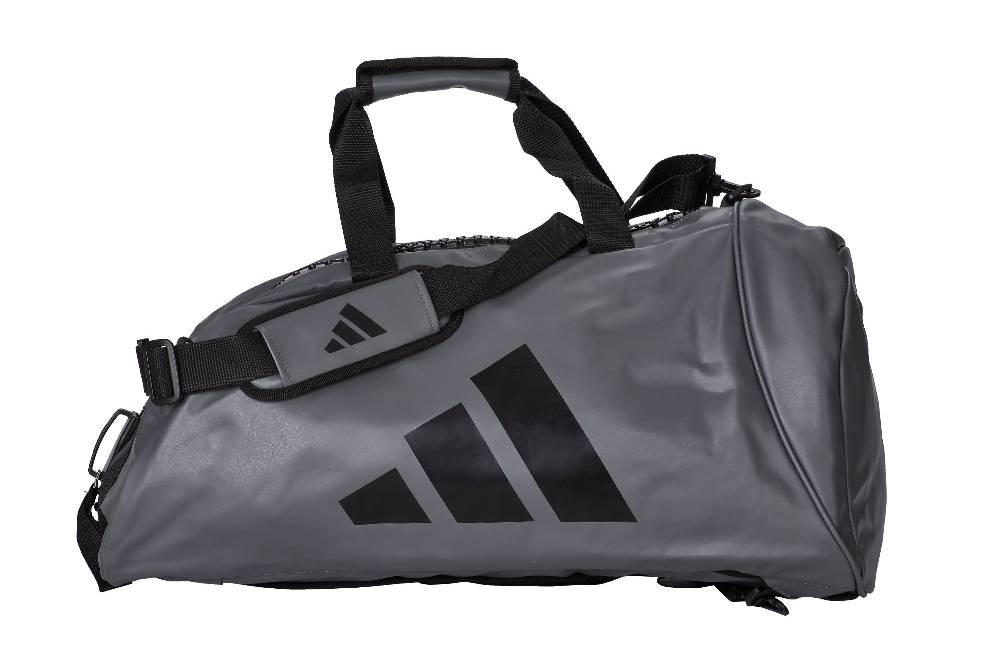Ju Sports adidas 2in1 Bag Combat Sports grey/black PU, adiACC051 Fabrikverkauf