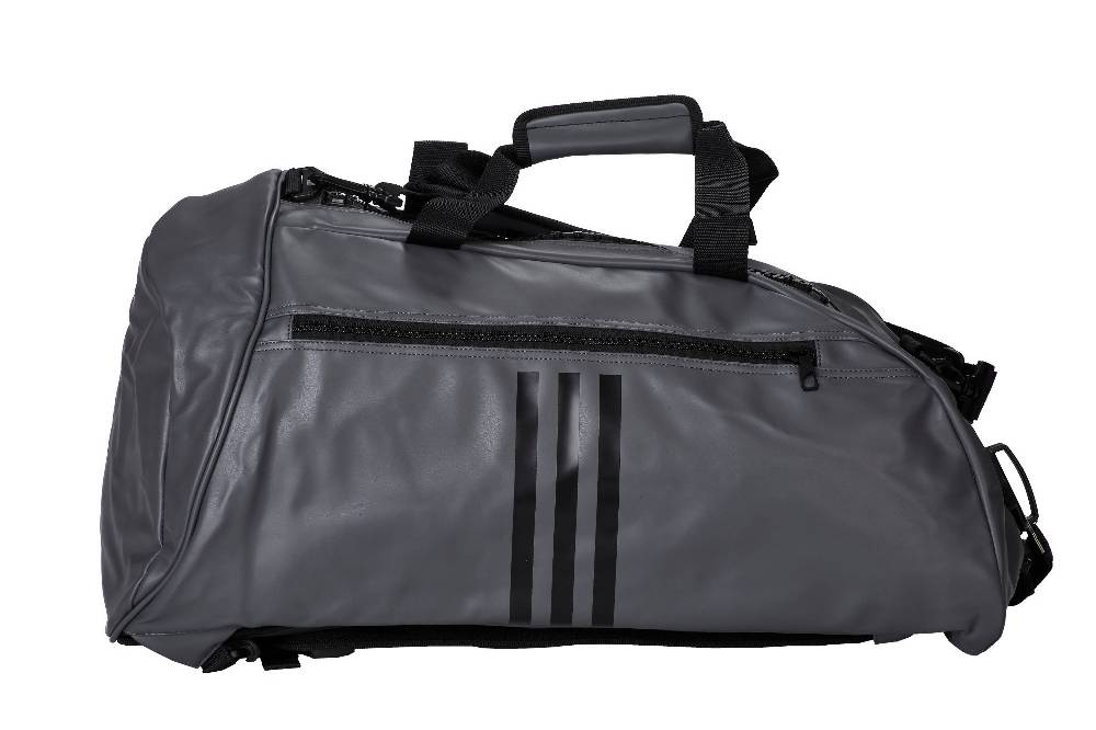 Ju Sports adidas 2in1 Bag Combat Sports grey/black PU, adiACC051 Fabrikverkauf