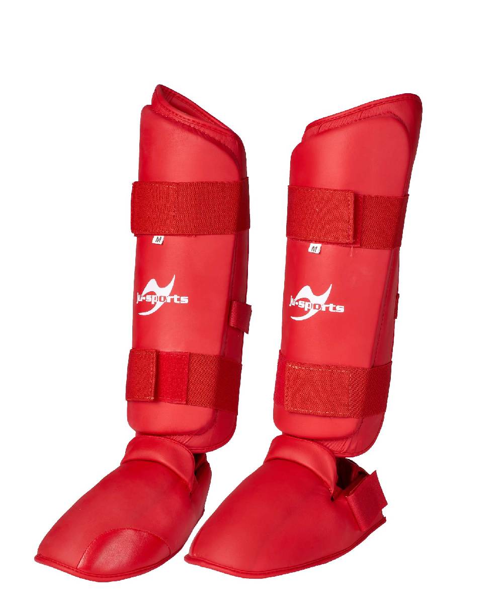 Ju Sports Schienbein-Spannschutz Karate rot Super Sparpreis